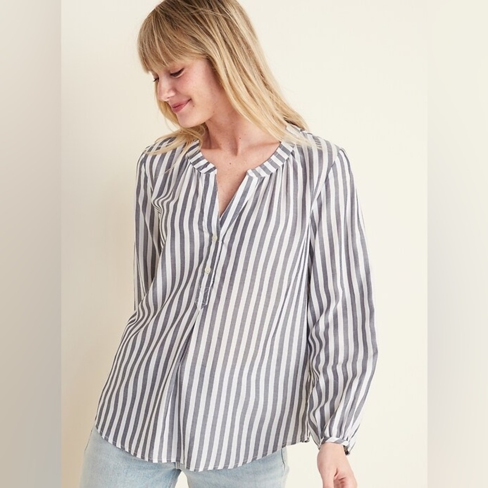 Old Navy Striped Long Sleeve Blouse Small